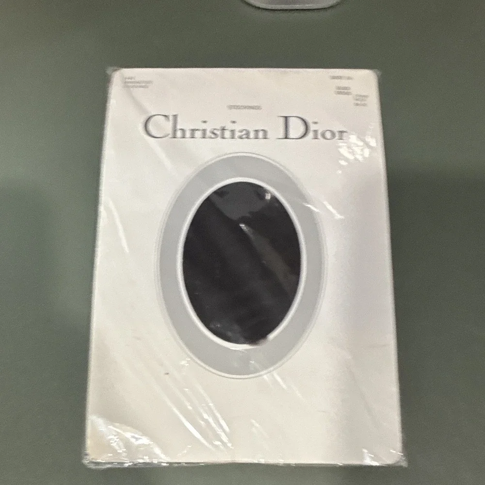 Christian Dior Ultra Sheer Black Sandalfoot Stockings Sandal Toe 2 Pair Pack
